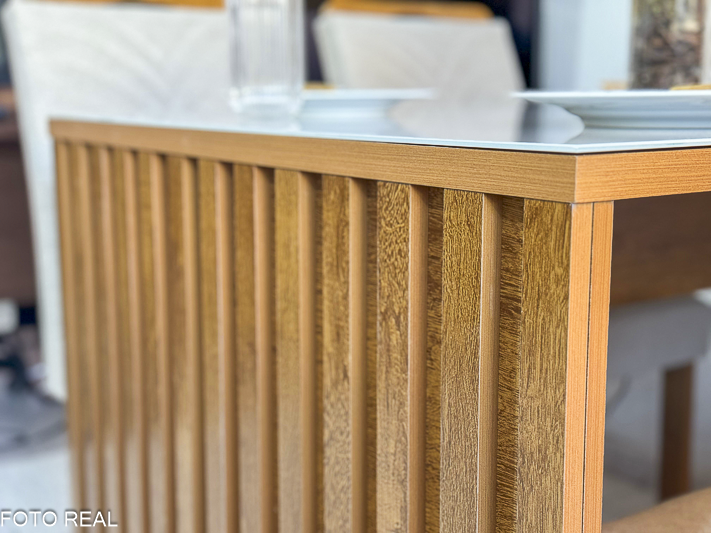 Mesa Jantar Cancun 120×90 4 Cadeiras Linho Bege 178 Cel Móveis - Imagem 3