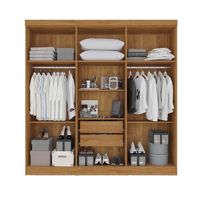 Roupeiro Casal Recife Cinamomo/Off 6 Portas Larg. 1.80m - Sallêto - Imagem 2