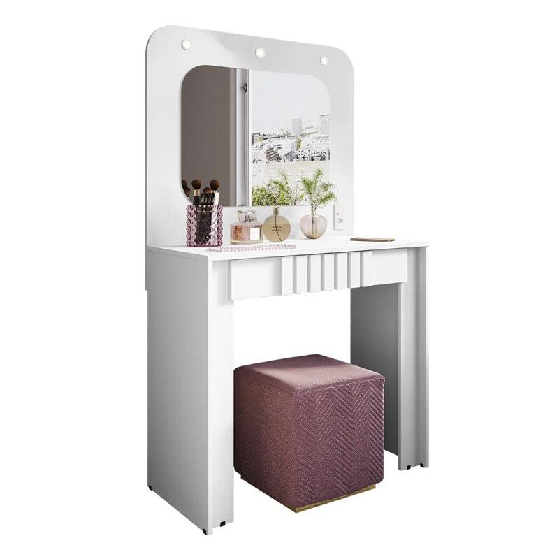 Penteadeira Camarim Rouge Branco Larg. 0.90m - Bechara - Imagem 2