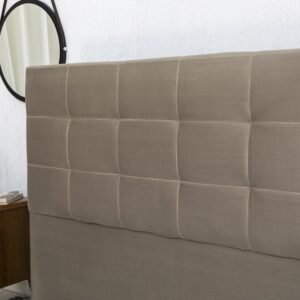 Cabeceira Casal Veneza Sued Cinza Largura 1.40m