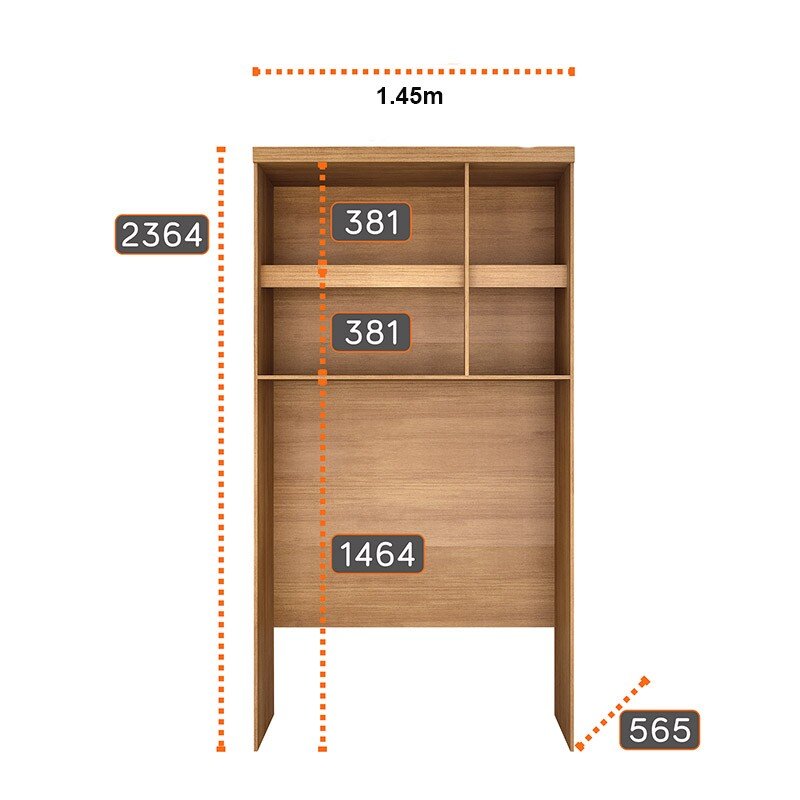 Modulado Cumaru/Fendi Fosco 1 Roupeiro Moderni 4 Pts + 2 Criado Rizon + 1 Canto Oblíquo Rizon + 1 Aéreo 3 portas Rizon - Novo Horizonte - Imagem 5