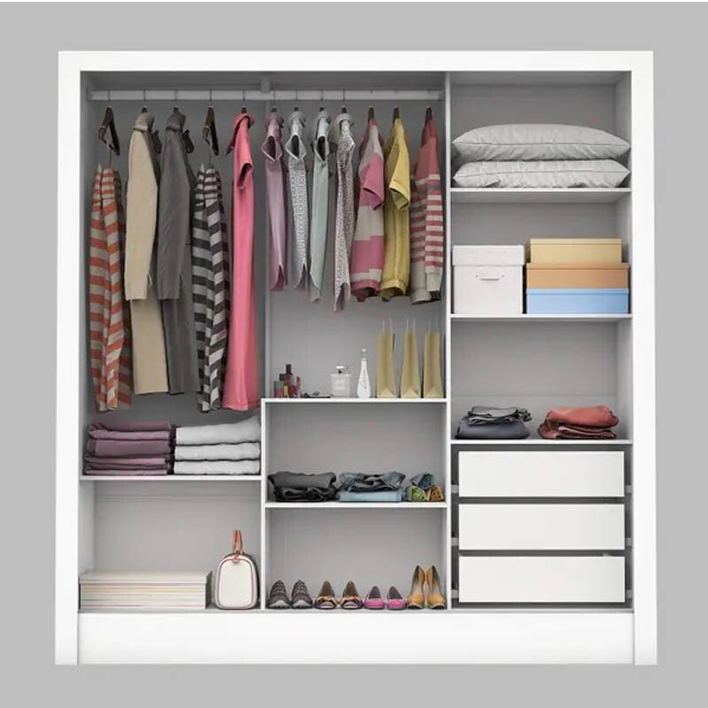 Roupeiro Dubai Branco 3 Portas C/ 1 Espelho Larg. 1.79m - Carioca - Imagem 3