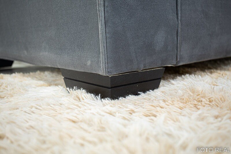 Sofá Canto 5 lugares com Puff Alemanha Veludo Grafite A15 - Imagem 9