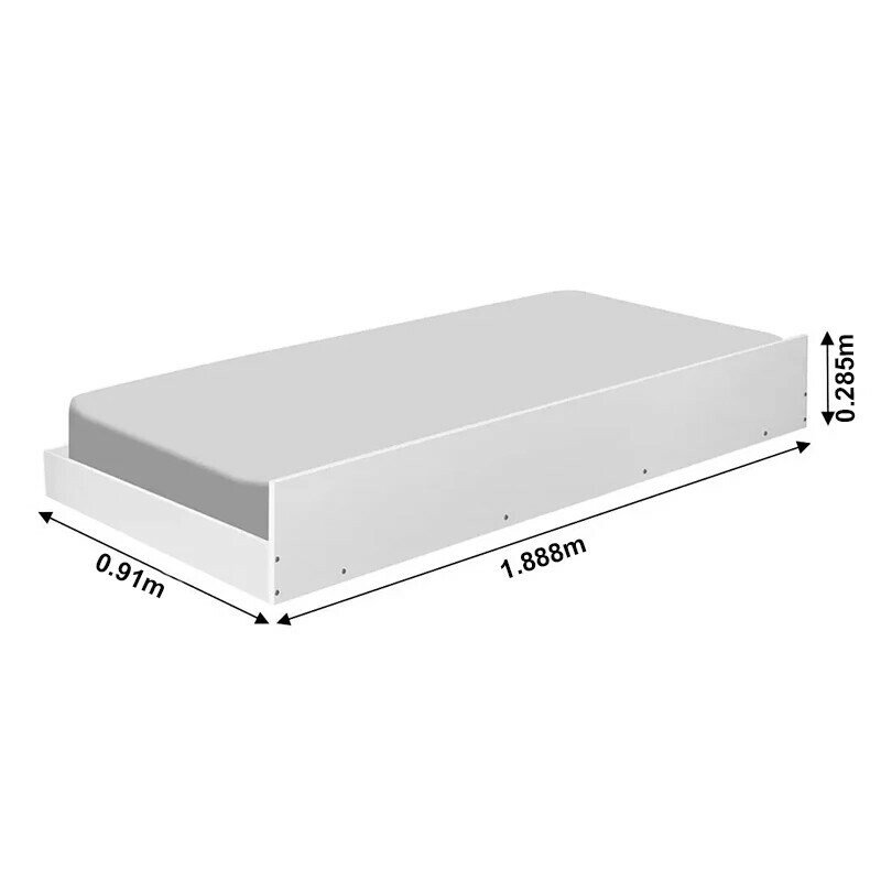 Cama Auxiliar Barcelona Branco 91x188x29 - Tebarrot - Imagem 2