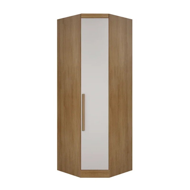 Modulado Cumaru/Fendi Fosco 1 Roupeiro Moderni 4 Pts + 2 Criado Rizon + 1 Canto Oblíquo Rizon + 1 Aéreo 3 portas Rizon - Novo Horizonte - Imagem 8