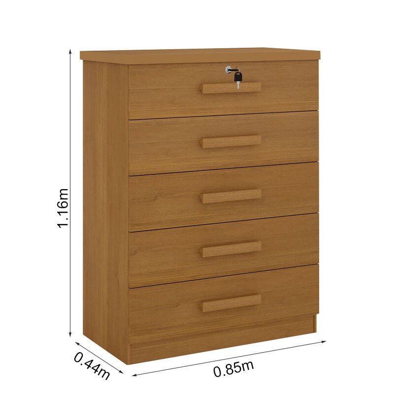 Cômoda Ipanema Cinamomo 5 Gavetas Larg. 0.85m - D Doro - Imagem 2