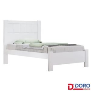 Cama Solteiro Primícia Branco 100% MDF Larg. 1.03m - D Doro