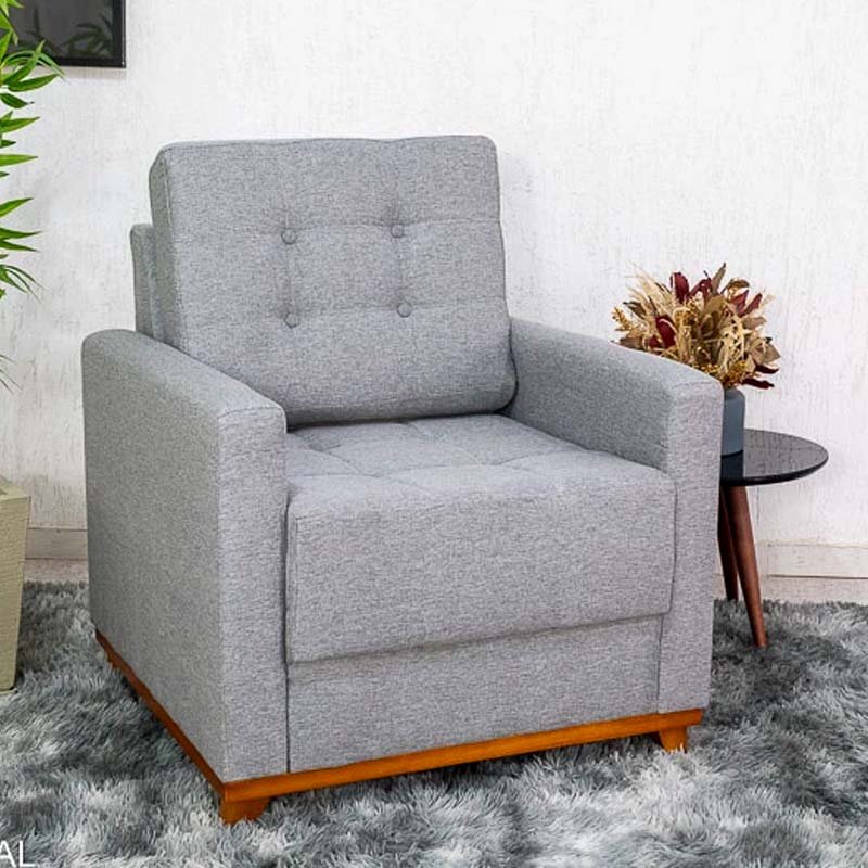 Poltrona Áustria Linho Cinza A59 - Imagem 2