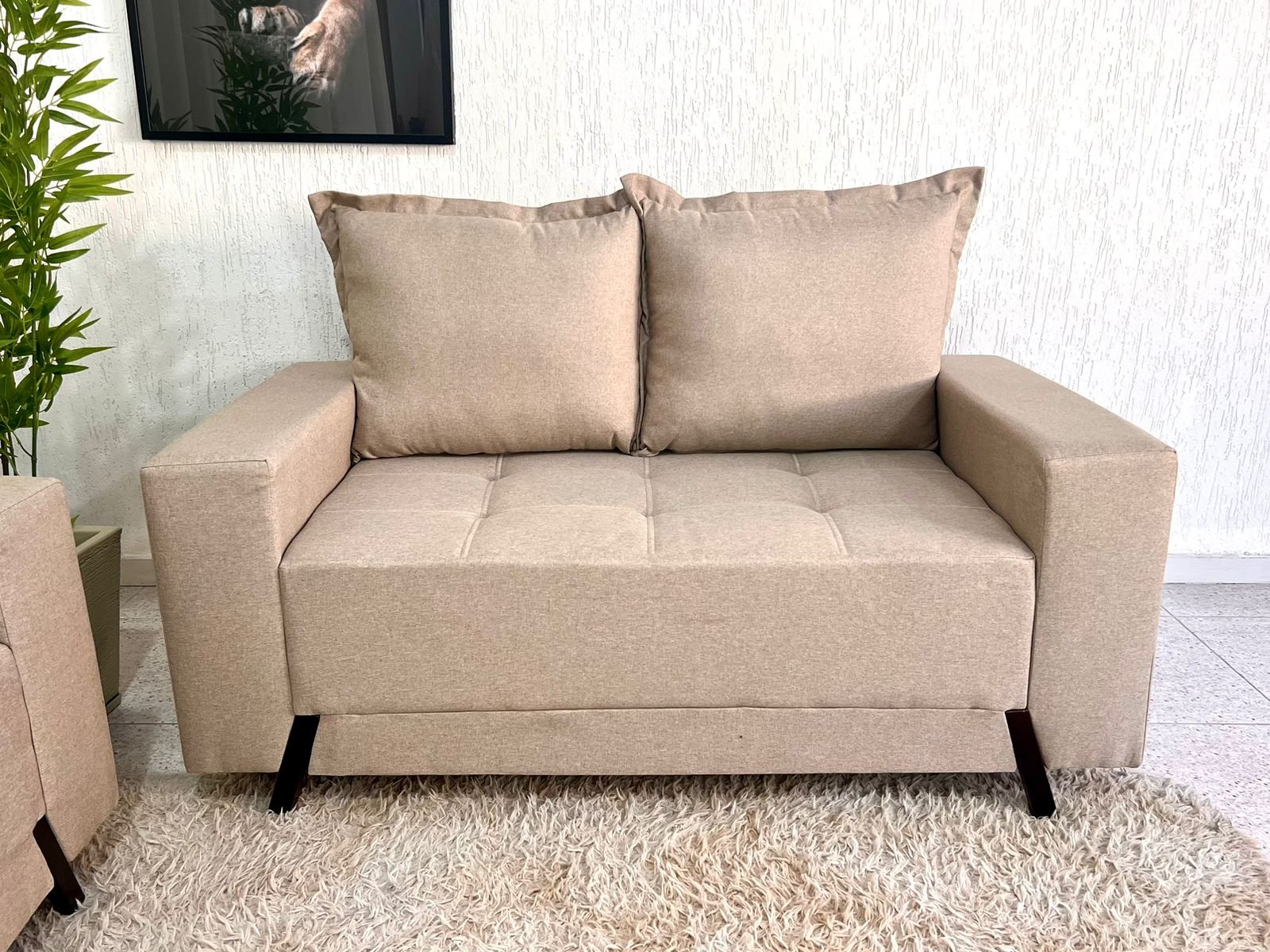 Sofá 3 e 2 lugares 8100 Linho Bege 24 - Imagem 4