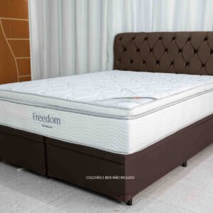 Cabeceira Queen Lavínia Veludo Marrom Larg. 1.60m