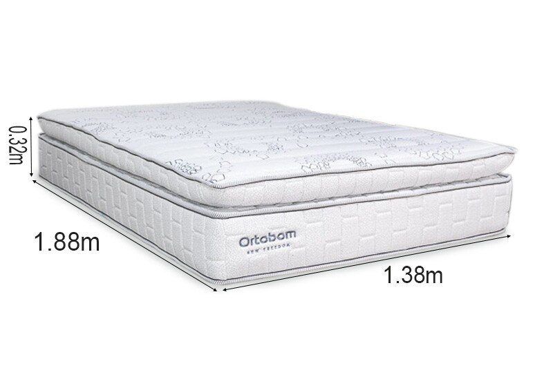 Colchão Casal New Freedom 138x188x32 Molas Ensacadas Pocket Espuma Viscoelástica D33 - Ortobom | Suporta até 300kg - Imagem 4