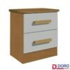 Mesa de Cabeceira New Athos Cinamomo/Off 2 Gavetas Larg. 0.50m - D Doro