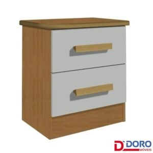 Mesa de Cabeceira New Athos Cinamomo/Off 2 Gavetas Larg. 0.50m - D Doro