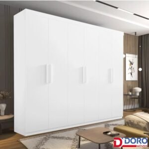 Roupeiro Casal Colibri Branco 6 Portas 6 Gavetas Larg. 2.05m - D Doro
