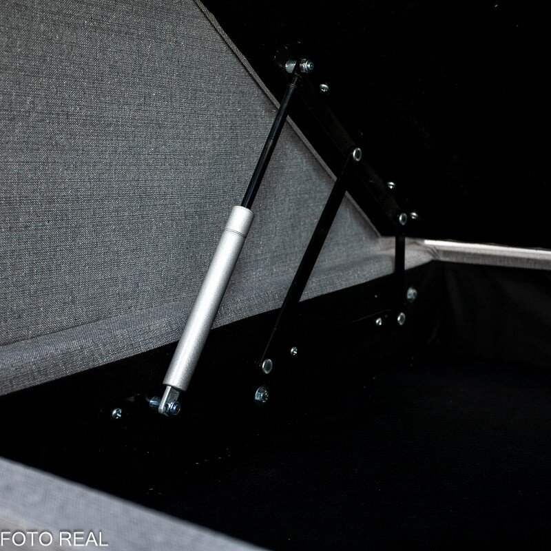 Sofá Cama Ipanema com Baú Linho Cinza 2275 - Larg. 2.05m - Imagem 8