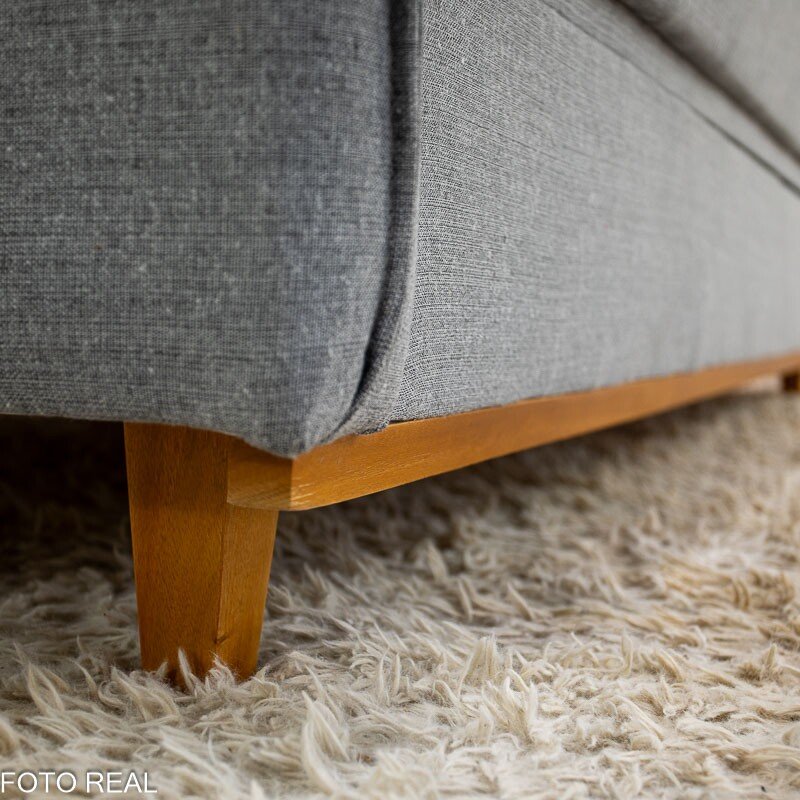 Sofá Cama Ipanema com Baú Linho Cinza 2275 - Larg. 2.05m - Imagem 9