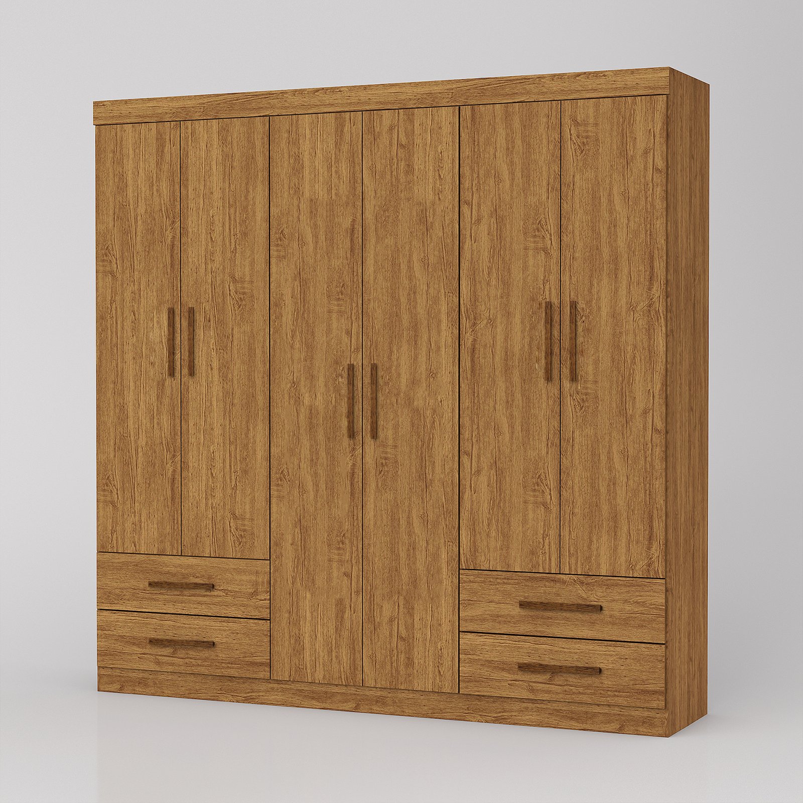 Guarda-Roupa 6 Portas Hércules (Sem espelho) 1,77 m Cinamono – CARIOCA MÓVEIS - Imagem 2