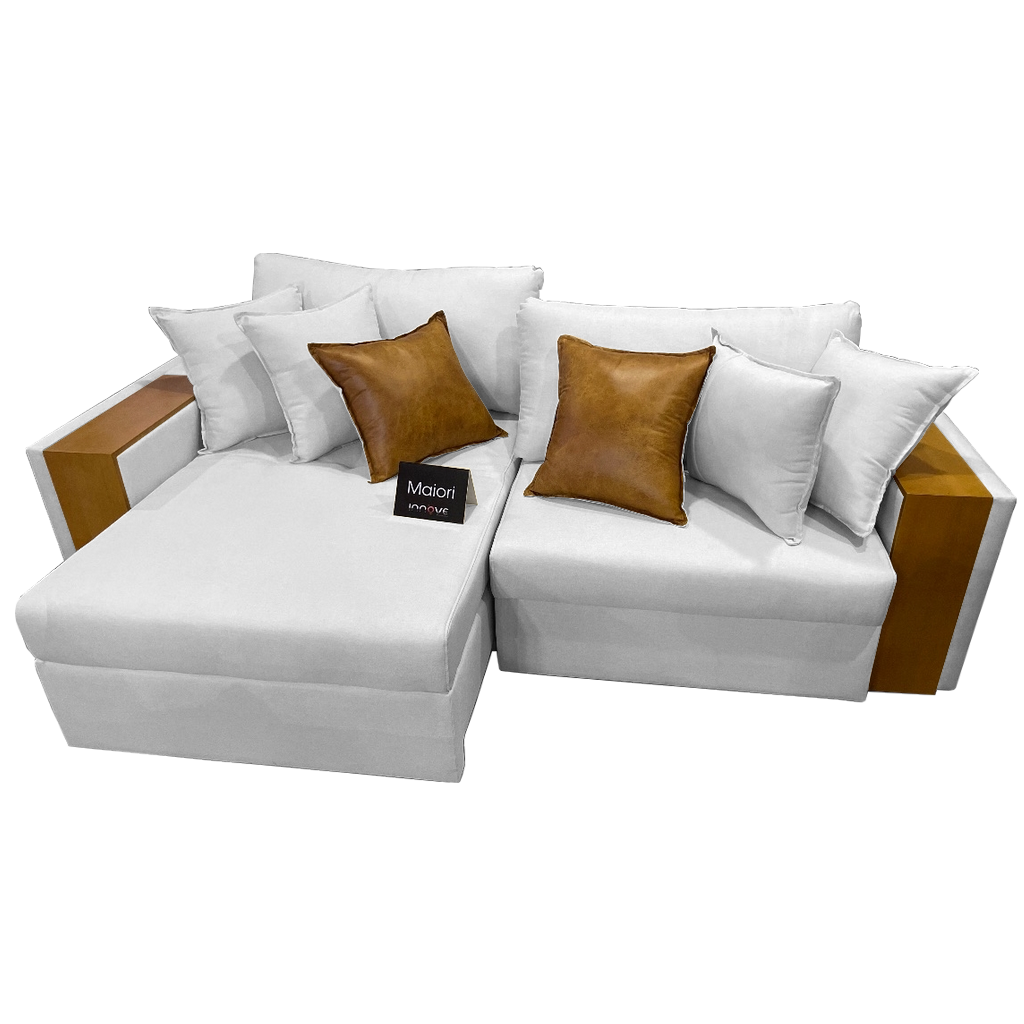 Sofá Cama Retrátil Maiori 2,32 m Linho Gelo 07 - INNOVE ESTOFADOS - Imagem 4