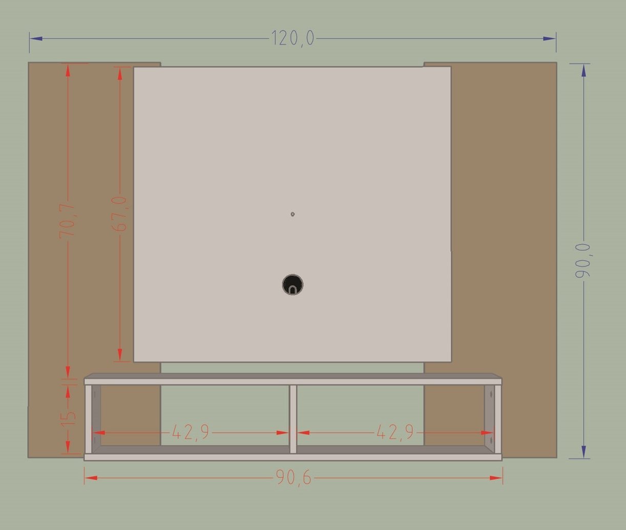 Painel até 47" Navi Branco/Ripado - BECHARA - Imagem 3