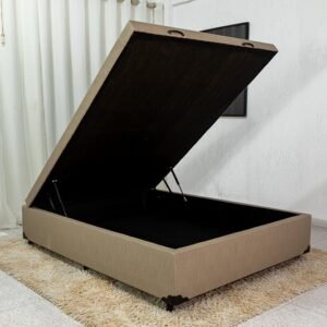 Box Baú Casal Eli Korino Bege Blindado 138x188x42 - Nature