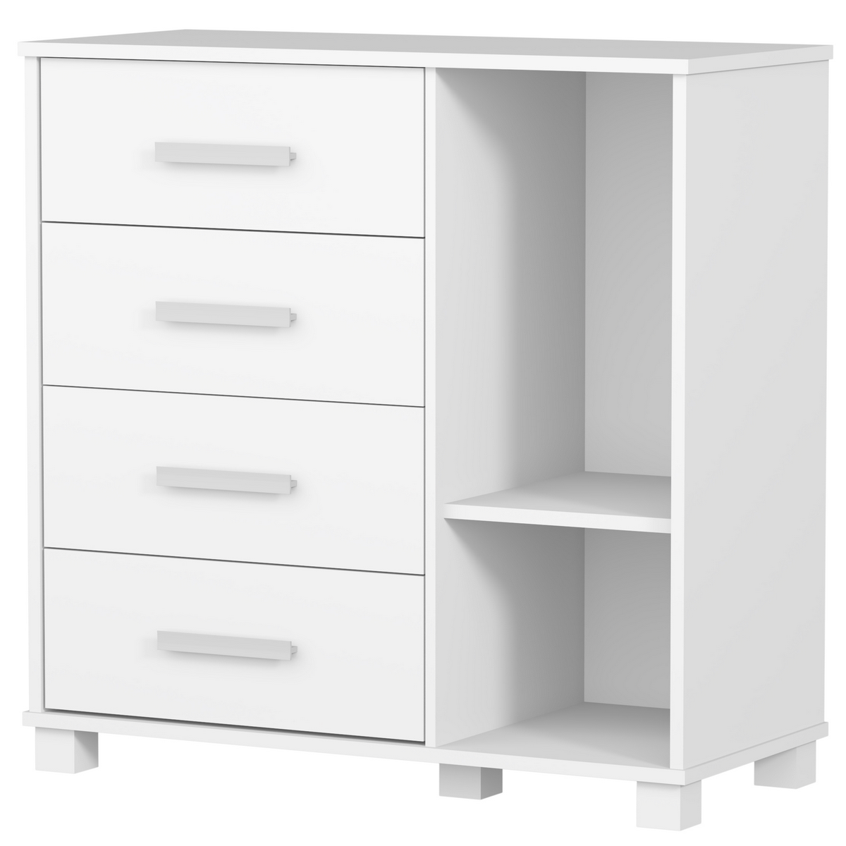 Guarda-Roupa 3 Portas Lívia + Cômoda Lívia + Mini Cama Juvenil Lívia Branco(Sem adesivo) – MADEC/VJ MÓVEIS - Imagem 4