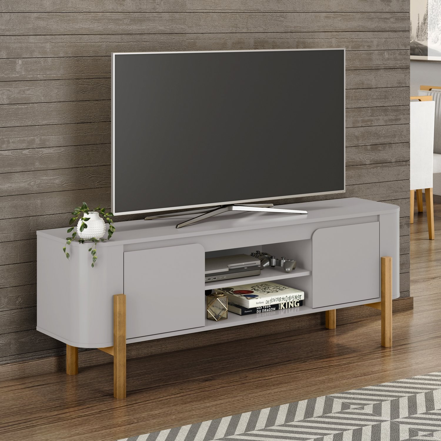 Rack até 65" Camburi Off White - BECHARA