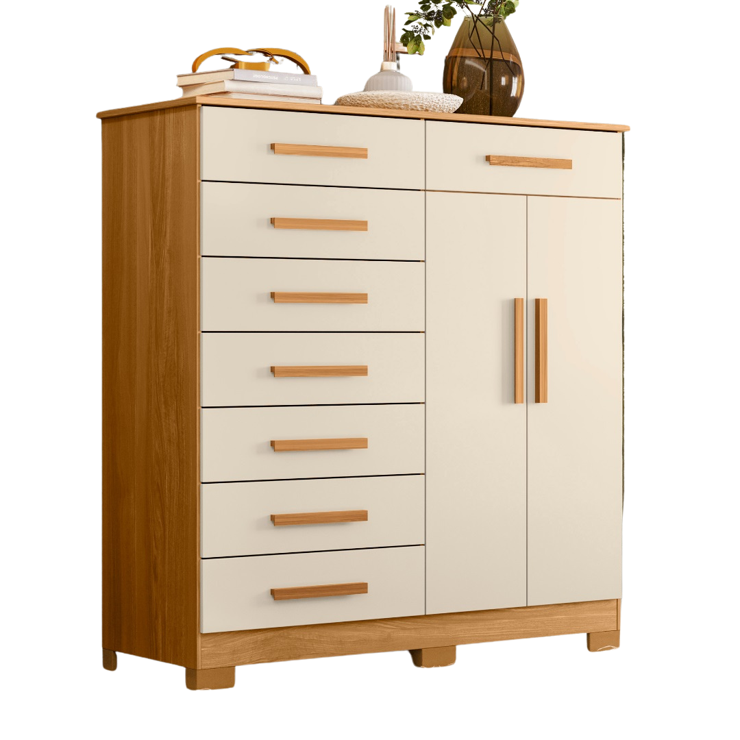 Cômoda Verona Carvalho Grife/Off White - MÓVEIS ALBATROZ - Imagem 2