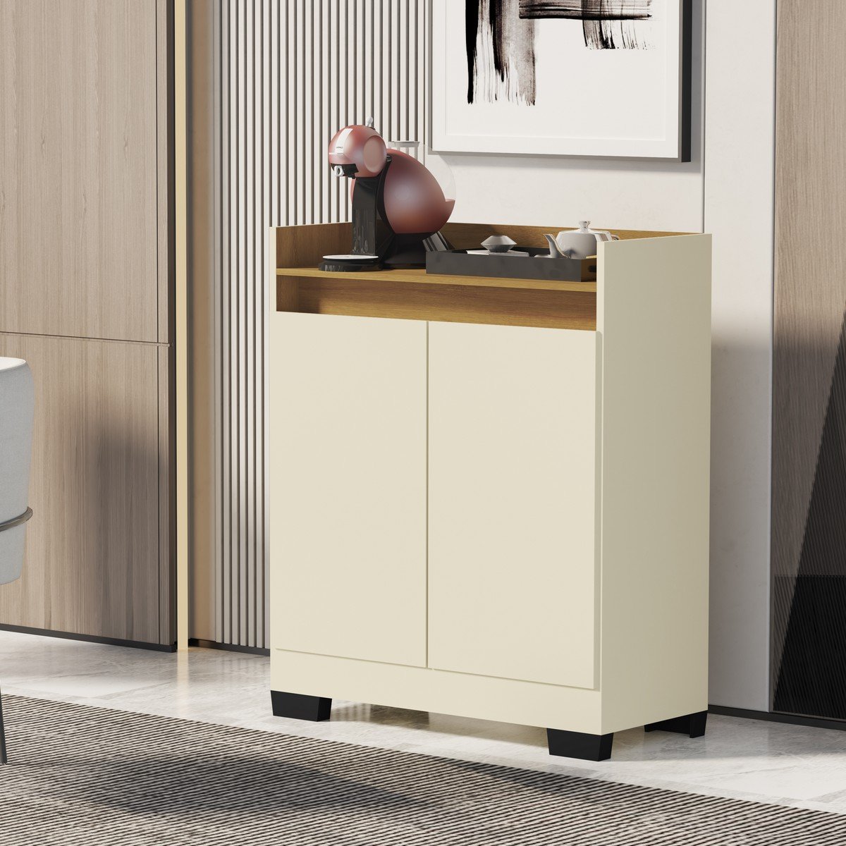 Buffet 2 Portas Real Pérola/Mel - MÓVEIS PRIMUS