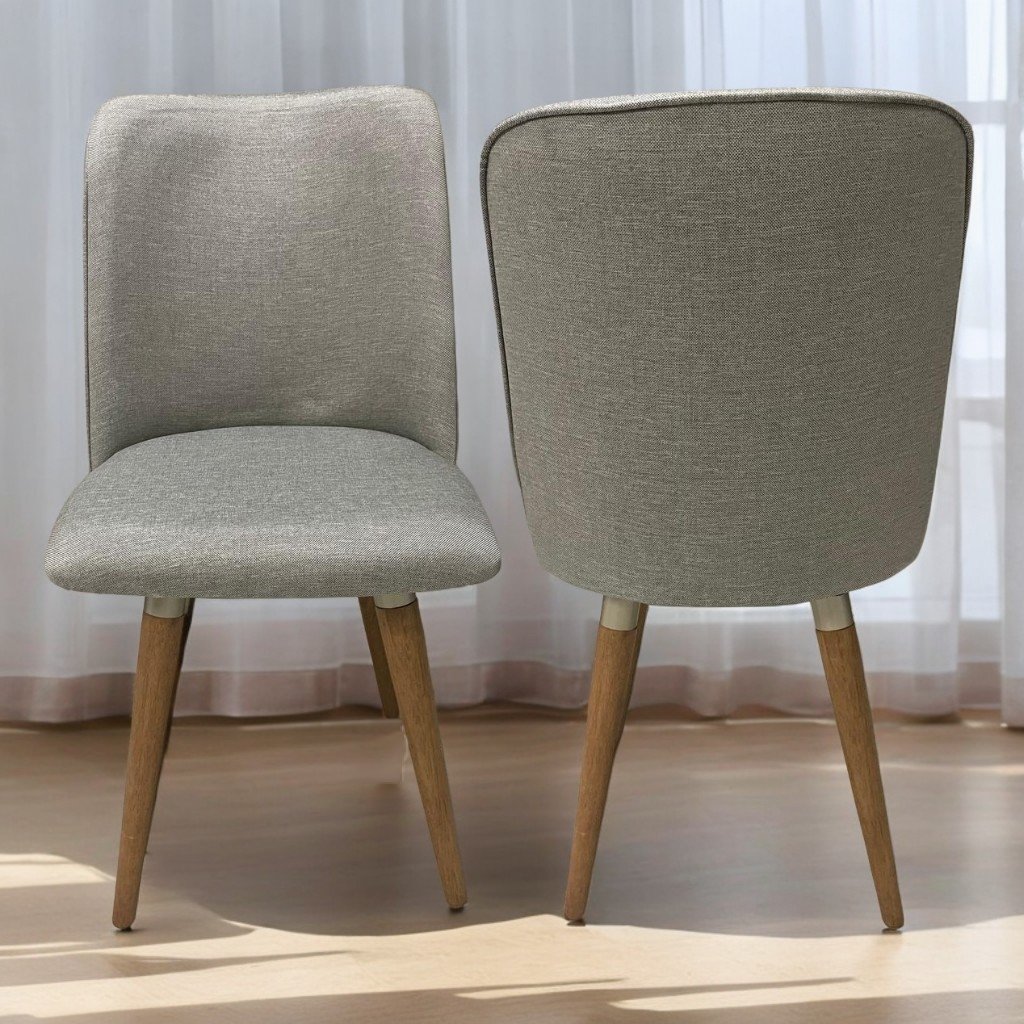 Kit 2 Cadeiras Giratória Dakota M2 (Carbono linked 35) Linho Cinza Grafite - MÓVEIS PROVÍNCIA