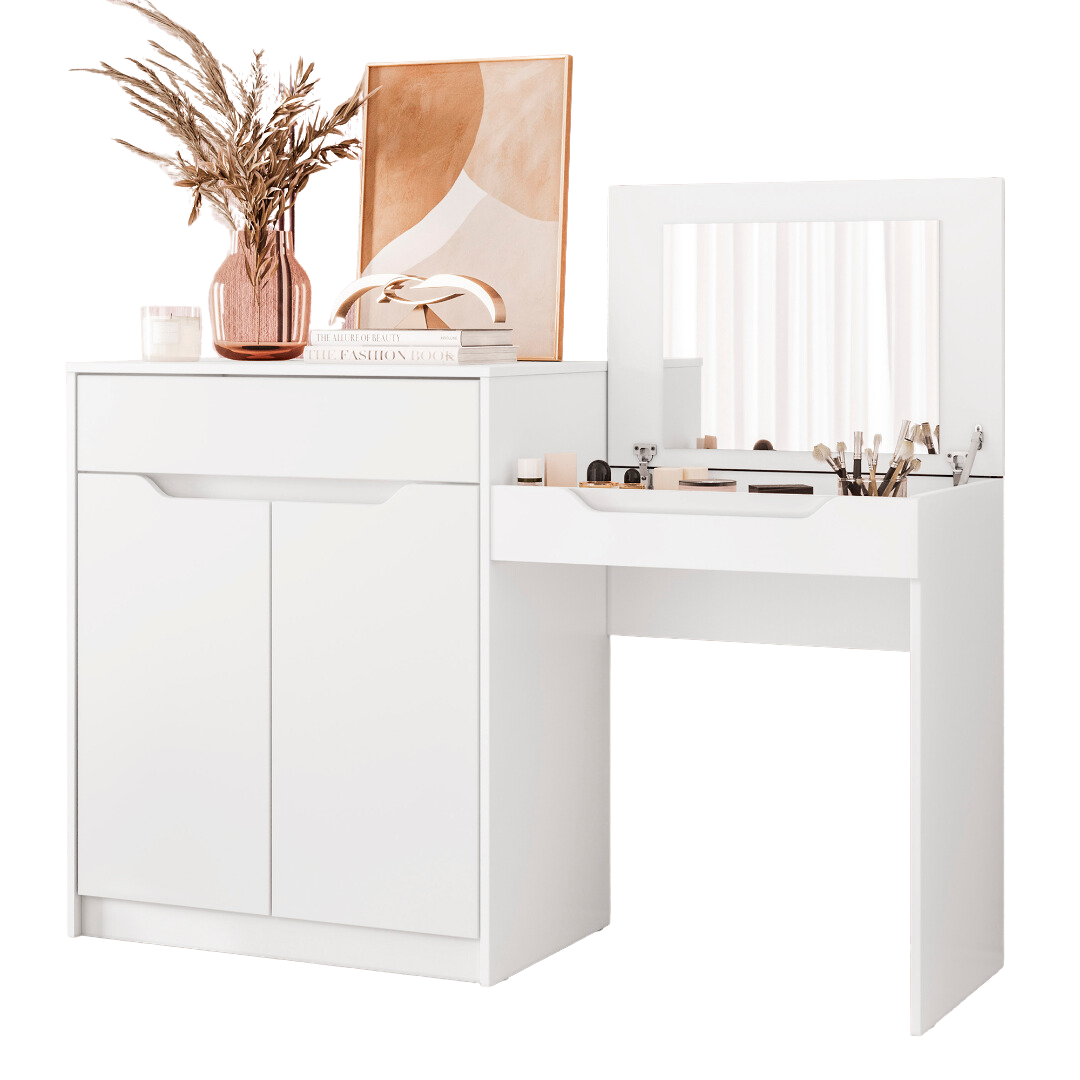 Penteadeira/Escrivaninha Trend Branco Fosco - MÓVEIS ALBATROZ - Imagem 6