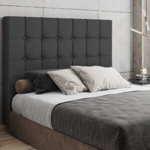 Cabeceira Casal Paris Corino Preto - L.S SILVA