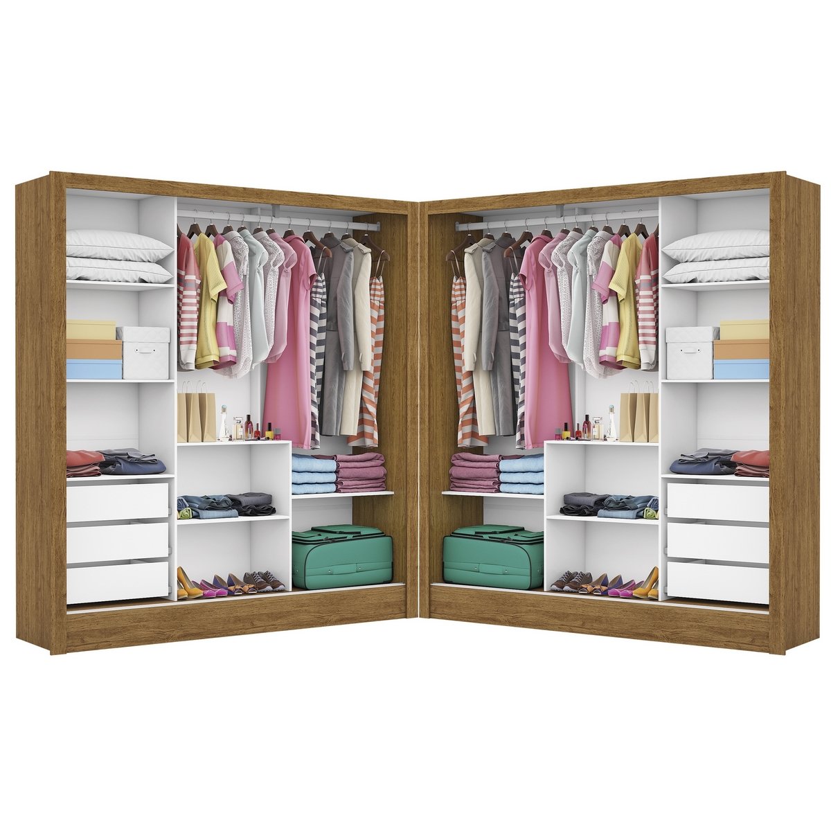 Closet Dubai/Santiago 1,79 m x 1,79 m Cinamono – CARIOCA MÓVEIS - Imagem 3