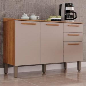 Balcão New Valência Cinamomo/Off White - SALLÊTO