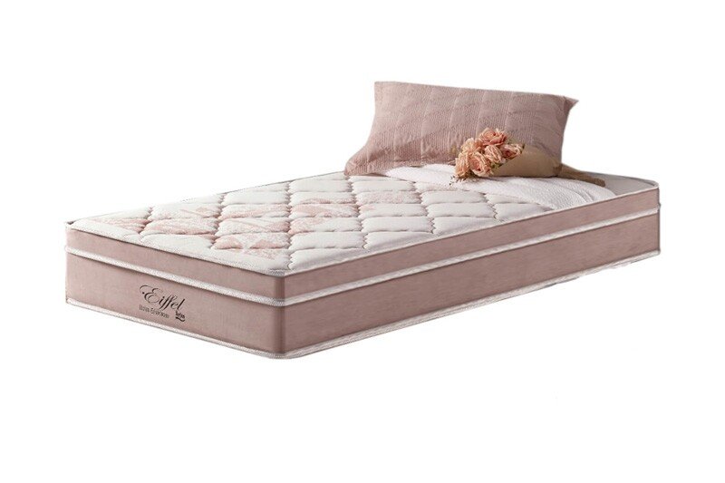 Colchão Solteiro Eiffel Molas Superlastic Rosa 188x88x26 Anjos
