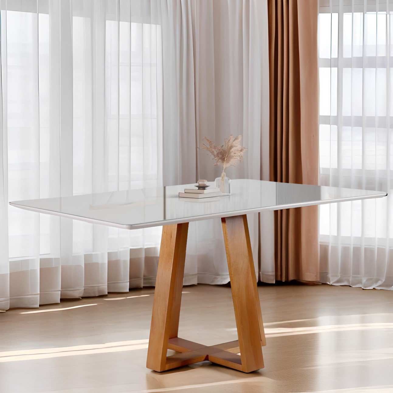 Mesa Ayres 120 Mel/Off White - VIEIRA DECOR