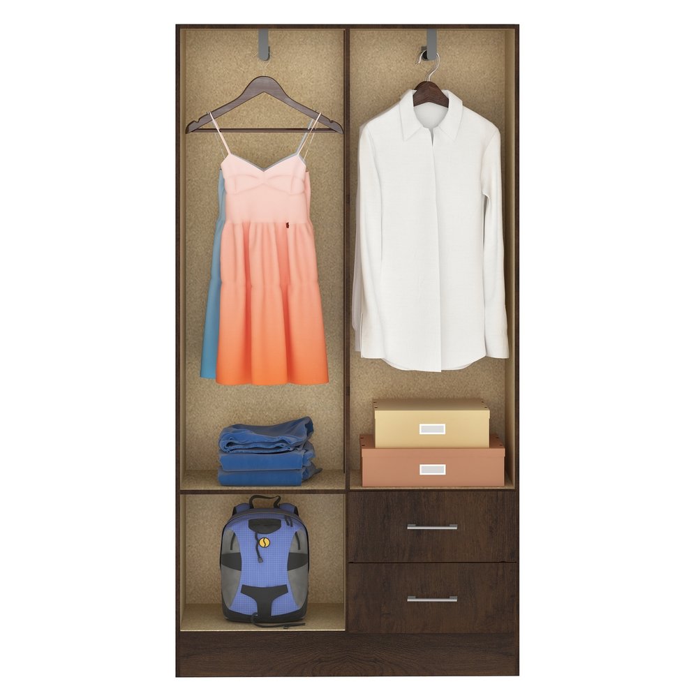 Guarda-Roupa 4 Portas Panamá 4002 0,90 m Cinamomo/Off White – FELLICCI - Imagem 5