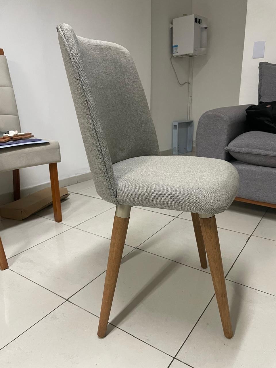 Kit 2 Cadeiras Giratória Dakota M2 (Carbono linked 35) Linho Cinza Grafite - MÓVEIS PROVÍNCIA - Imagem 6