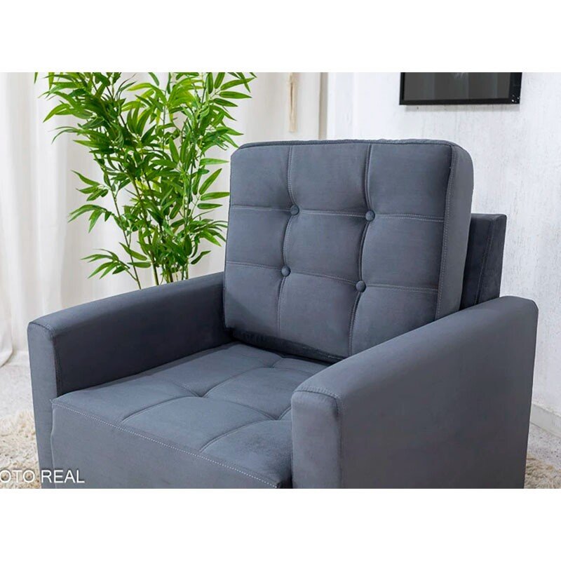 Poltrona Áustria Veludo Grafite A15 - Imagem 3