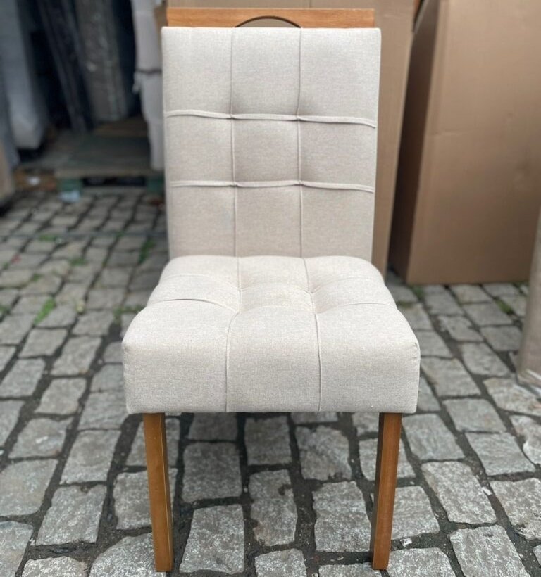 Mesa Jade 120 (Tampo 40 mm) Cinamomo/Off White com 4 Cadeiras Sophia Linho Bege 200 – VALDEMÓVEIS + WM DECOR - Imagem 2