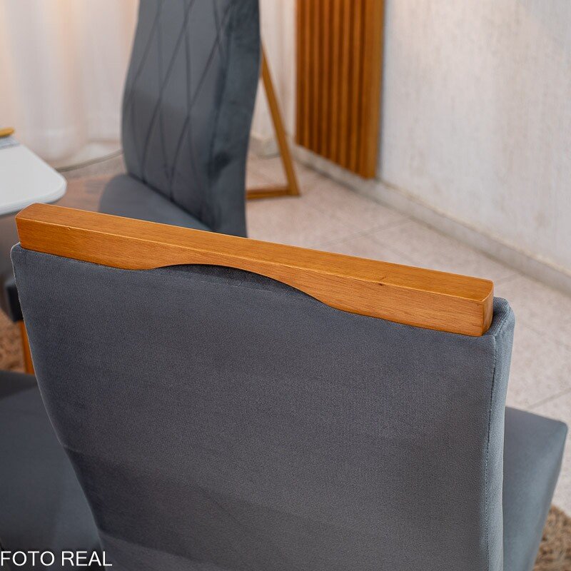 2 Cadeiras Lisboa Cinza 507 Madeira Maciça Art Assento - Entregue Montada - Imagem 5