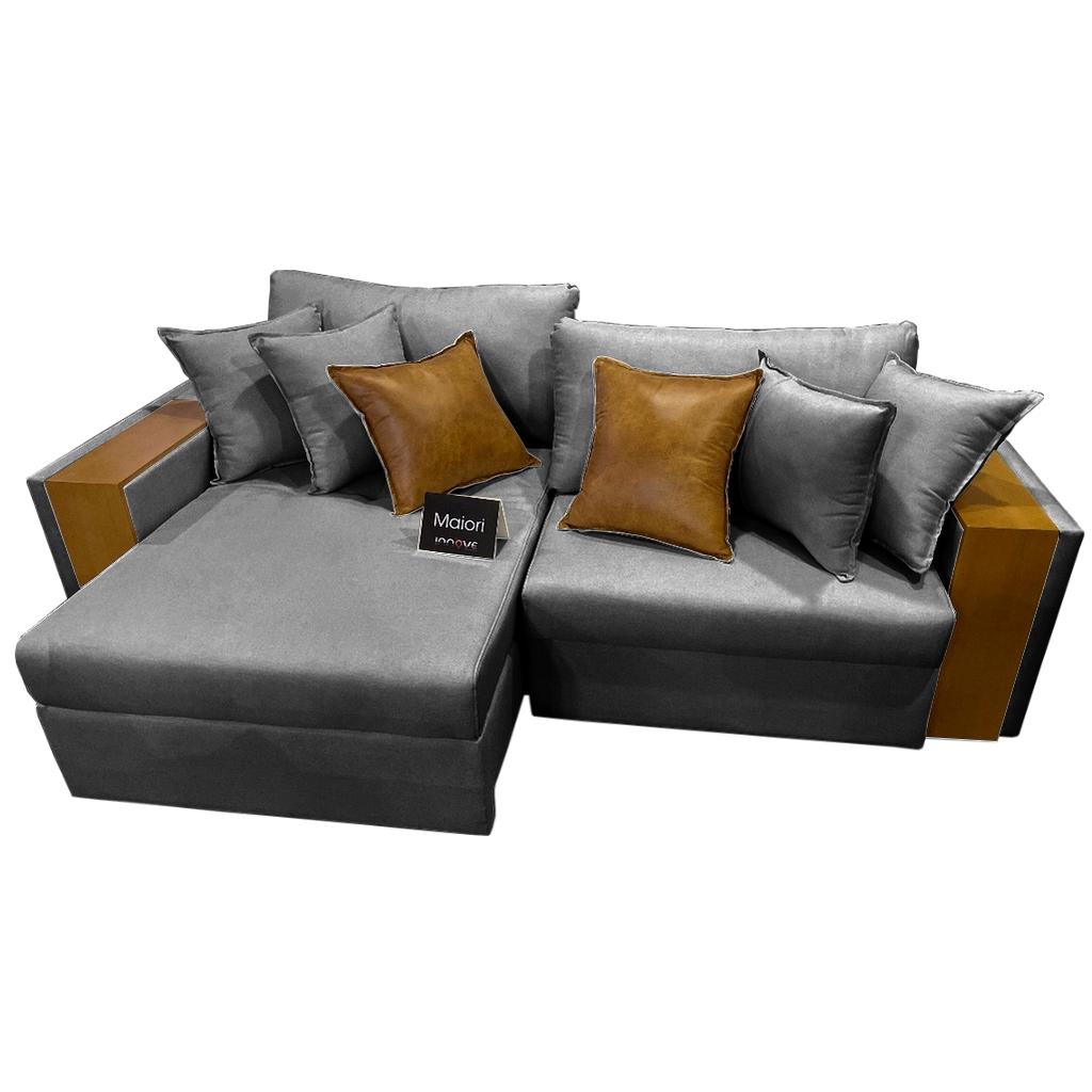 Sofá Cama Retrátil Maiori 2,52 m Linho Grafite 06 - INNOVE ESTOFADOS - Imagem 3