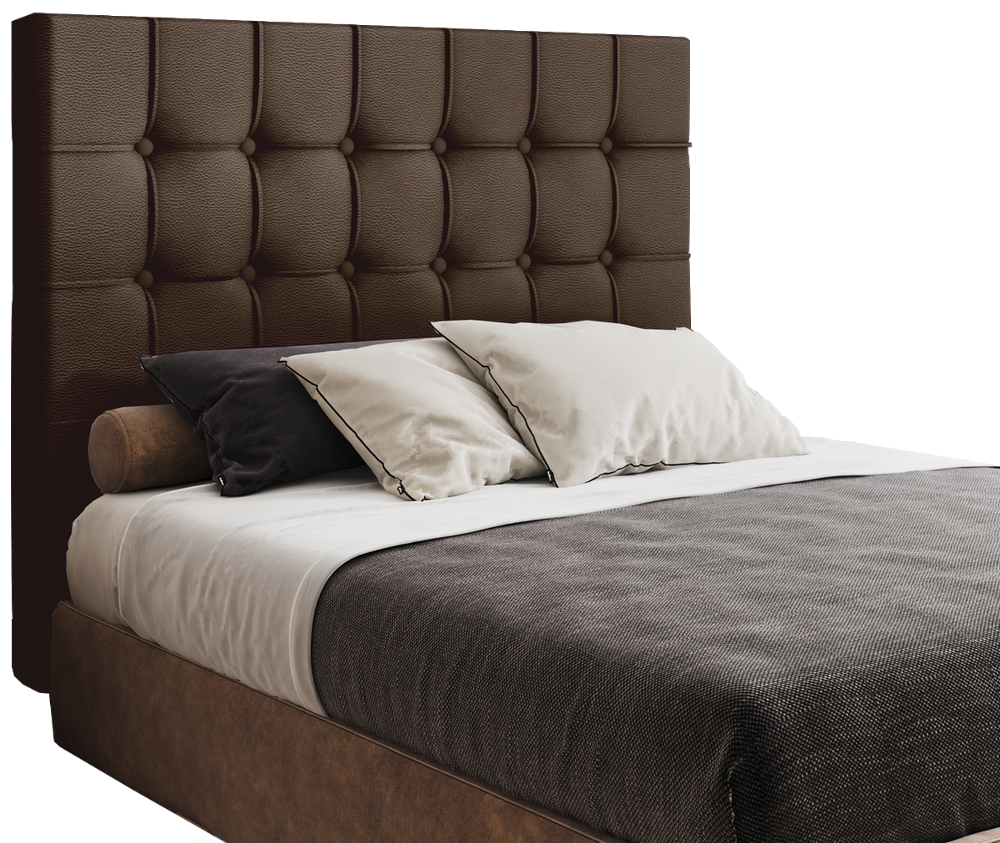 Cabeceira Casal Paris Corino Marrom – L.S SILVA - Imagem 2