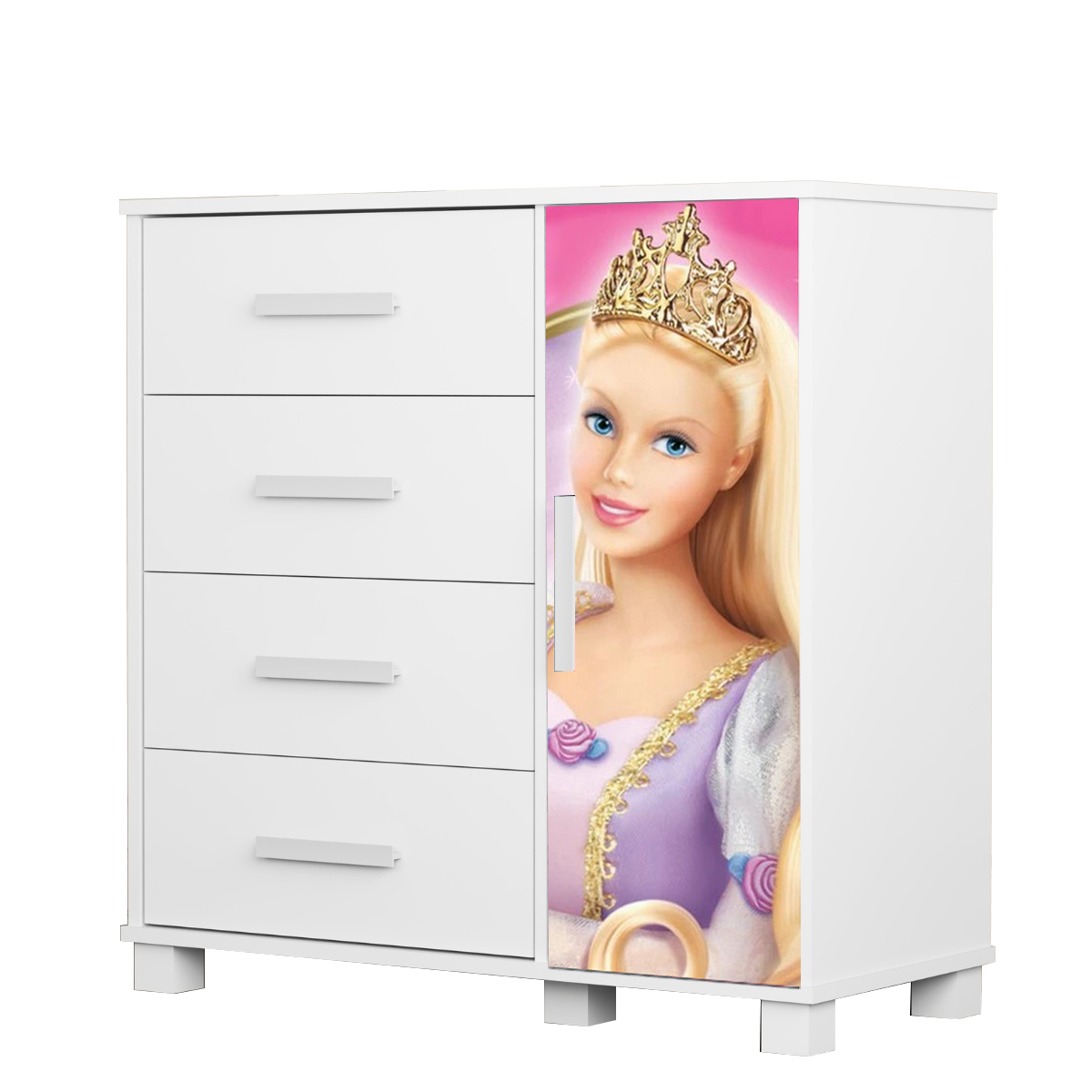 Cômoda 4 Gavetas com Sapateira Lívia (Menina) Barbie 404189 - MADEC/VJ MÓVEIS - Imagem 2
