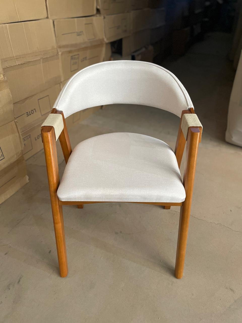 Kit 2 Cadeiras Ravenna Castanho/Linho Bege - GARDIM MÓVEIS - Imagem 5