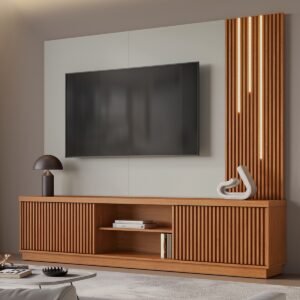 Home Theater até 75″ Valência/Arezzo New LED Naturale/Off White – MAVAULAR