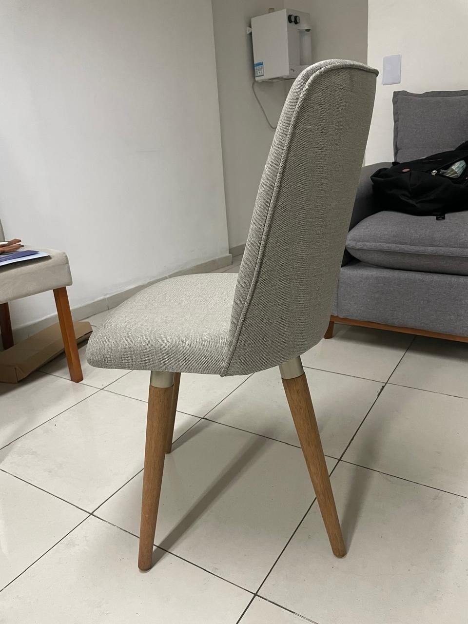 Kit 2 Cadeiras Giratória Dakota M2 (Carbono linked 35) Linho Cinza Grafite - MÓVEIS PROVÍNCIA - Imagem 5