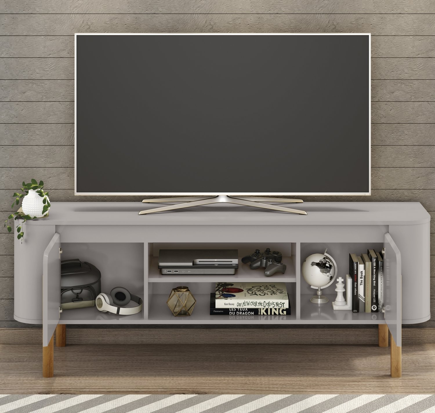 Rack até 65" Camburi Off White - BECHARA - Imagem 2