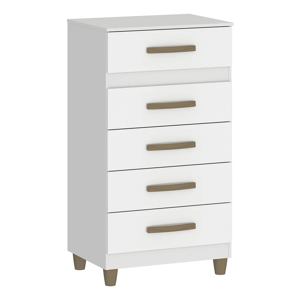 Cômoda 5 Gavetas Malta CO250 Branco - FELLICCI - Imagem 4