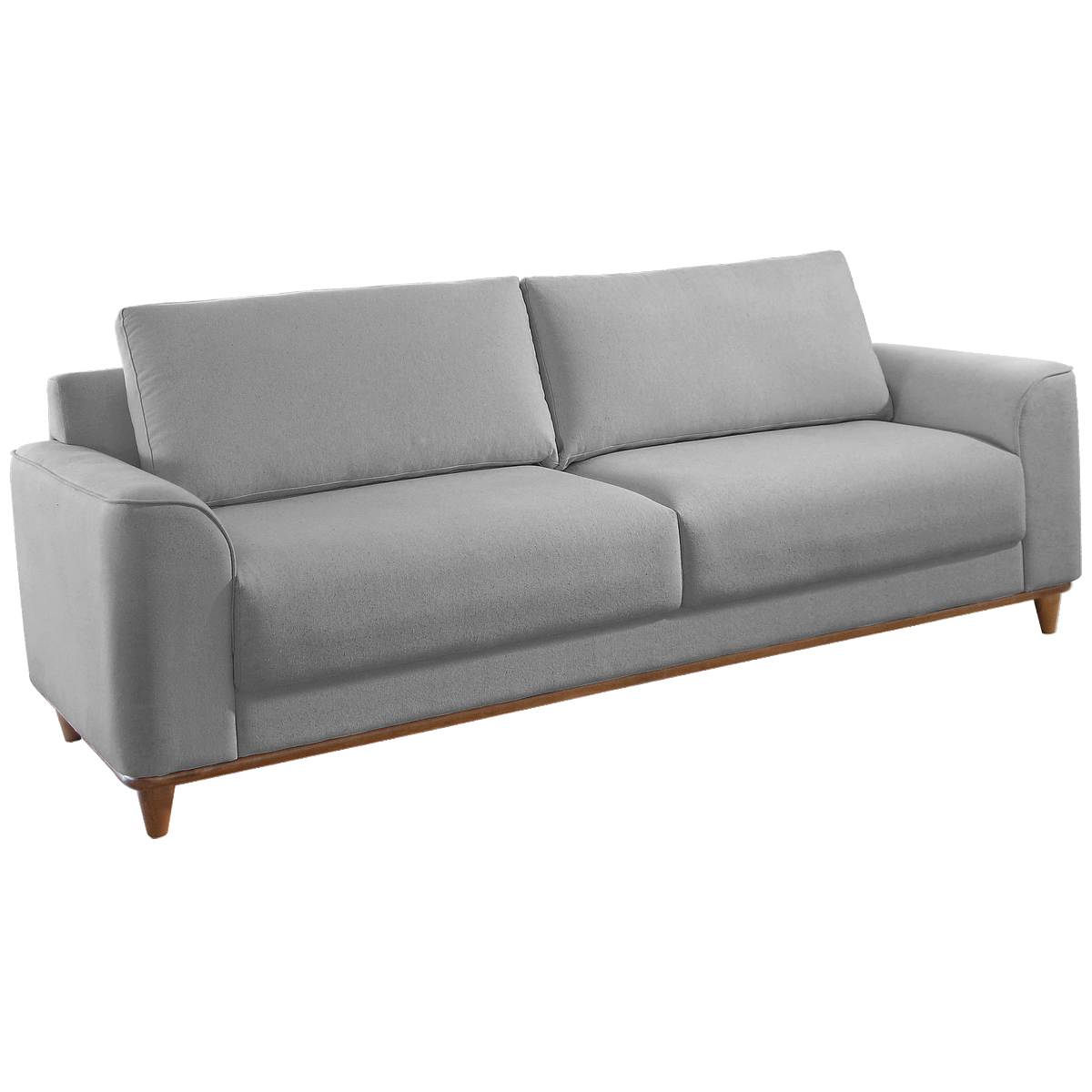 Sofa Living Ref.022 2,20 M Chenile Linho Cinza Firenze - Rondomoveis - Imagem 4