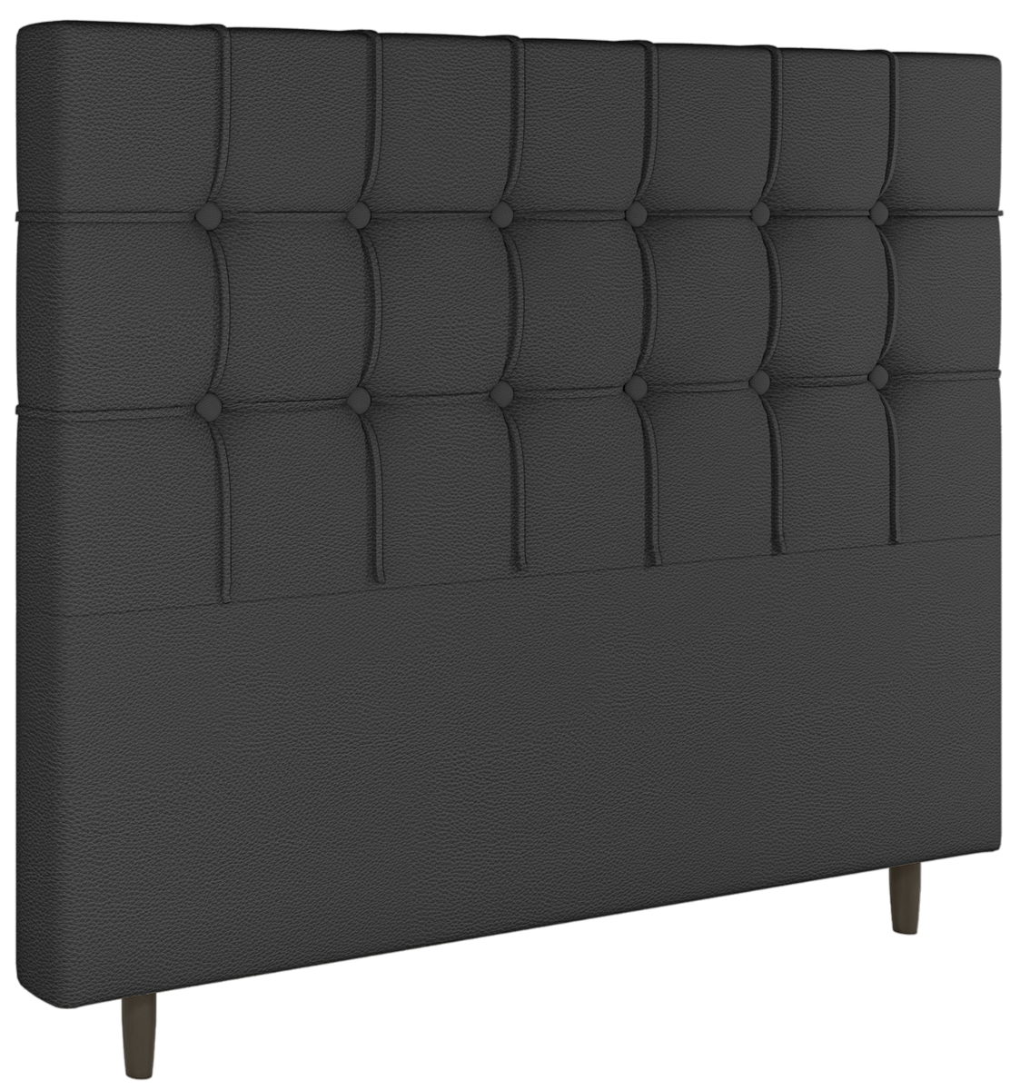 Cabeceira Casal Paris Corino Preto - L.S SILVA - Imagem 3